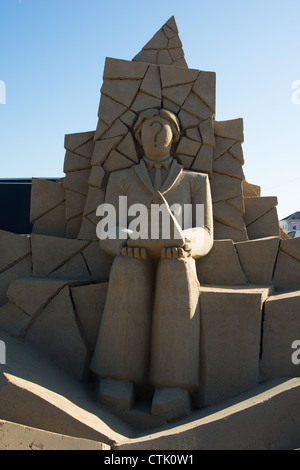 The anual Copenhagen Sandsculpturefestival Stock Photo