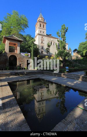Spain, Andalusia, Granada, Alhambra, Iglesia de Santa Maria, church, Stock Photo