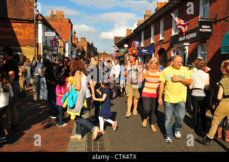 Olympic Torch Relay, Godalming Stock Photo