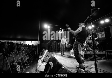 rockabilly band Voodoo Swing playing a concert Stock Photo