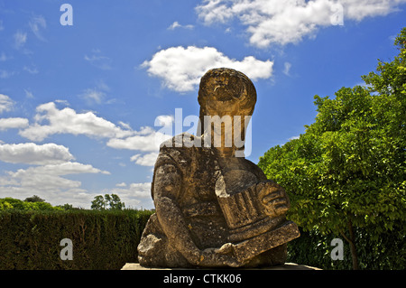 Sculpture of a woman. Gardens of The Christian Kings Alcazar. Cordoba. Andalusia. Spain. Stock Photo