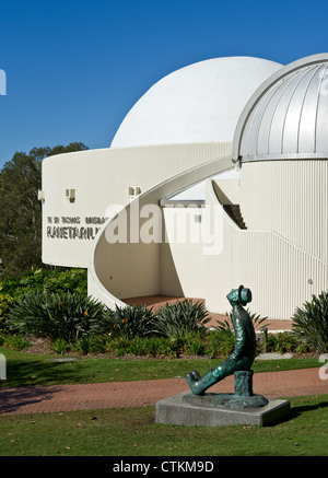 The statue of Konstantin Tsiolkovsky outside the Sir Thomas Brisbane planetarium in Brisbane Stock Photo