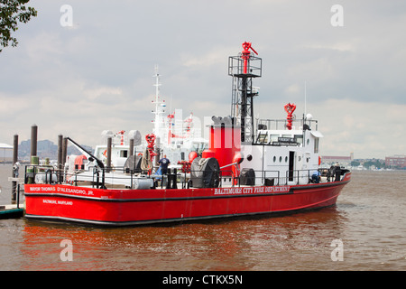 Baltimore Fire Boat, Stock Photo