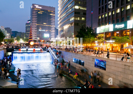 Cheonggyecheon in Seoul, Korea Stock Photo