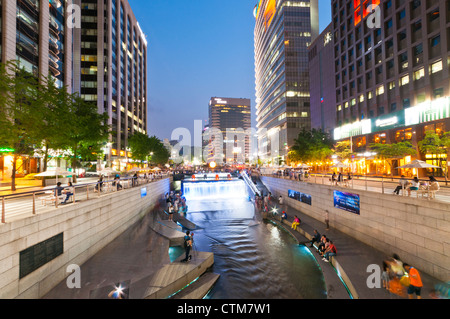 Cheonggyecheon in Seoul, Korea Stock Photo