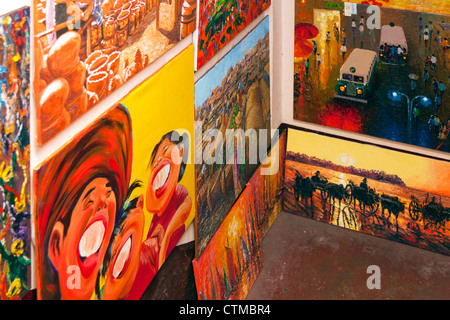 Art gallery, Yangon, Myanmar Stock Photo