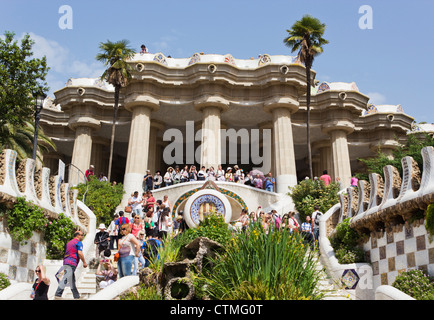 Barcelona, Spain. Parc Guell. Stock Photo