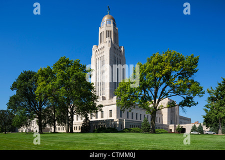 Nebraska State Capitol, Lincoln, Nebraska, USA Stock Photo