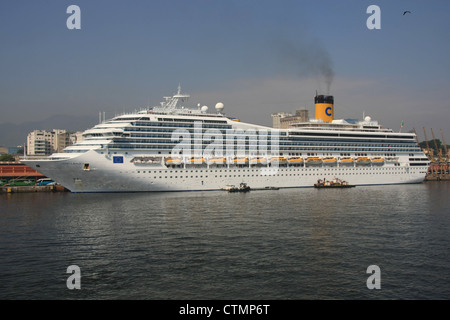 Cruise ship, Costa Magica, at Rio de Janeiro, Brazil Stock Photo
