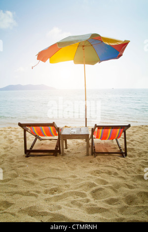 deck chairs Stock Photo