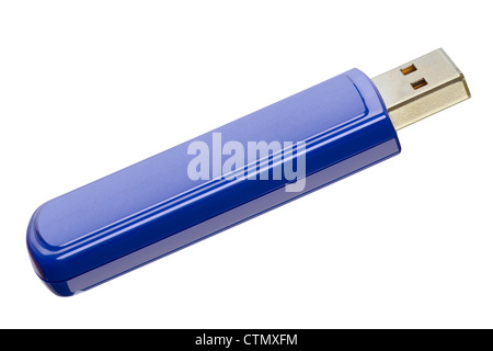 Close up of a USB flash memory isolated on white, Adobe RGB Stock Photo