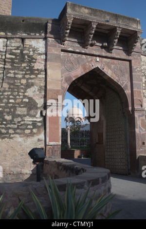 The famous Khimsar Fort Palace Hotel near Jodhpur , Rajasthan Stock Photo