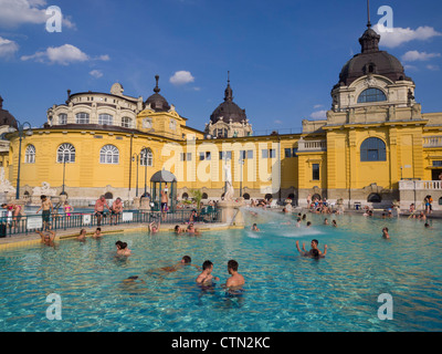 Szechenyi thermal baths, Budapest, Hungary, Eastern Europe Stock Photo