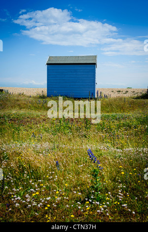 Beach hut at New Romney, Kent, England Stock Photo