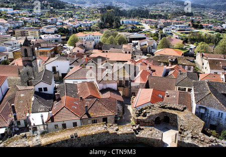 View of Melgaco from castle tower Stock Photo