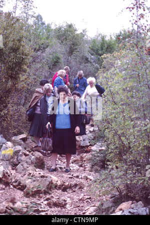 Medjugorje, a village in Herzegovina where Our Lady appeared. October 1988, archival photographs. Stock Photo