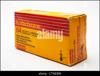 Vintage Kodachrome photographic roll film 120 pro-pack Stock Photo