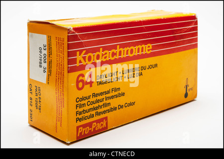 Vintage pack of 5 Kodachrome photographic roll films 120 Stock Photo