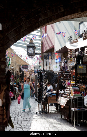 Young Women Shopping at Stables Market; Camden; London; England; UK Stock Photo