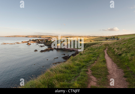 Berwickshire Coastal Path and St Abb's north of Coldingham and Eyemouth. Stock Photo