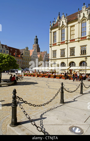 Town Hall square, Wroclaw (Breslau), Poland. Stock Photo