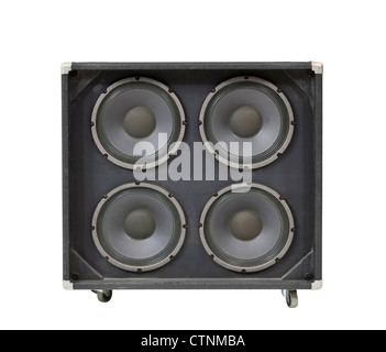 Guitar amplifier speaker box isolated with clipping path. Stock Photo