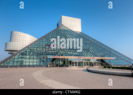 The Rock and Roll Hall of Fame in Cleveland, Ohio. Stock Photo