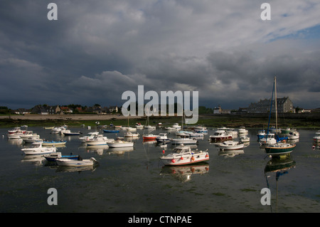 Storm clouds Barfleur Cherbourg Peninsular Normandy France Stock Photo