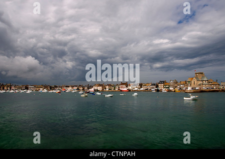 Storm clouds Barfleur Cherbourg Peninsular Normandy France Stock Photo