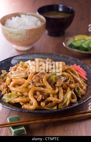 Kameyama Miso Yaki Udon Stock Photo