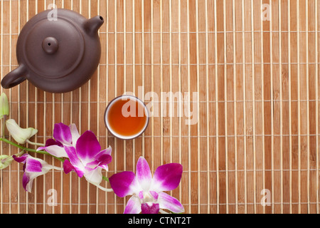 Tea and tea set Stock Photo