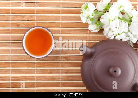 Tea and tea set Stock Photo