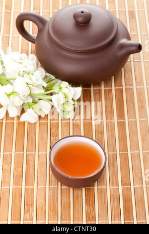 Tea and tea set Stock Photo