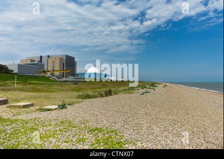 Sizwell A and B neuclear power stations on the Suffolk coast Stock Photo