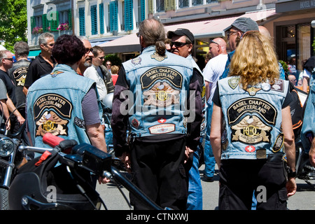 Switzerland, canton Schwyz, Brunnen, Harley Davidson festival Stock Photo