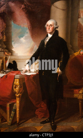 President George Washington 1800 Gilbert Stuart American United States of America Stock Photo