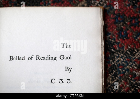 The Ballad of Reading Gaol by Oscar Wilde (C33) Stock Photo