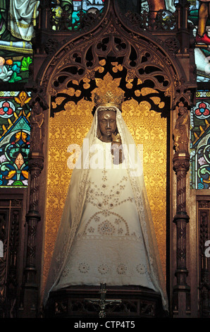 Our Lady of Walcourt (the Virgin Mary) statue inside the Basilique St-Materne, Walcourt, Belgium. Stock Photo