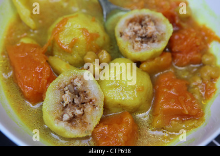 Kibbeh Soup a Middle Eastern dish made of bulgur or rice and chopped meat Stock Photo