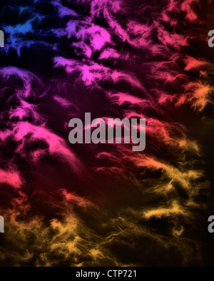 Multi coloured cloud patterns. Stock Photo