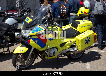 Dutch ambulance motorcycle Stock Photo