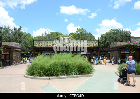 Entrance to Disney's Animal Kingdom Orlando Florida. Stock Photo