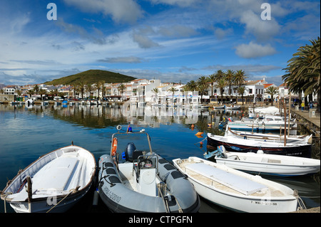 Marina promenade, Fornells, Menorca, Balearic Islands, Spain Stock ...