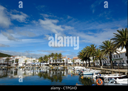 fornells fishing village menorca balearic islands spain Stock Photo