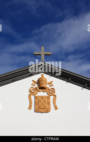 detail of facade of church, Madeira, Portugal, Europe. Photo by Willy Matheisl Stock Photo