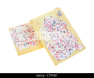 Two iced toaster pastries Stock Photo