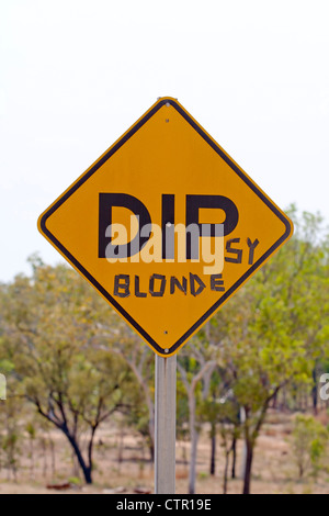 Road sign on the Gibb River Road, Kimberley, Western Australia, Australia Stock Photo