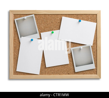 cork notice board with copy space with clipping path 1 Stock Photo