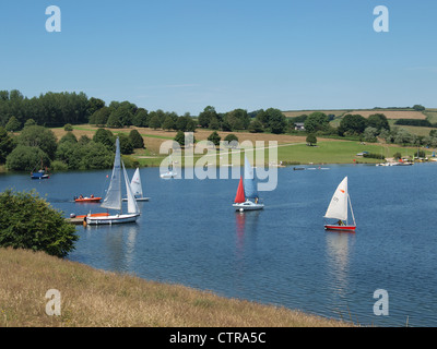 Sailing dinghies. Wimbaleball Reservoir. Somerset. UK Stock Photo