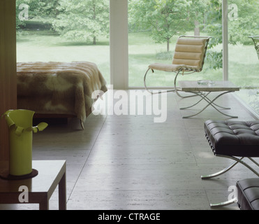 bedroom, interior of Farnsworth House by architect Ludwig ...